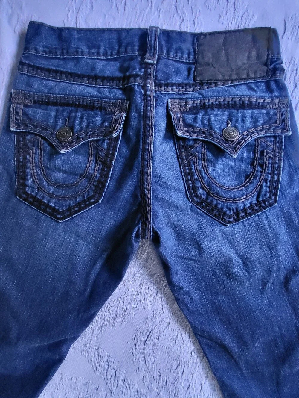 True Religion Men’s Jeans 32 Made in USA Dark Wash Horseshoe Flap Pocket